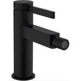 Finoris - Bidetarmatur mit Ablaufgarnitur Push-Open, schwarz matt 76200670 - Hansgrohe
