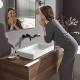 hansgrohe Vivenis inbouw wastafelmengkraan wand voorsprong 192 mm, mat zwart, 75050670