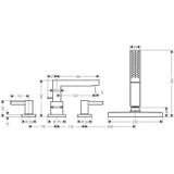 hansgrohe Badkraan Finoris, voor 2 functies, mat wit