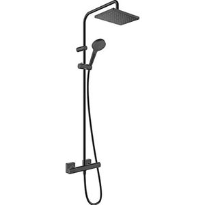 Regendouche set hansgrohe vernis shape showerpipe 230 1 jet met douchethermostaat ecosmart mat zwart