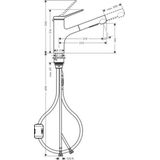 hansGrohe Zesis M33 etgrebsbatteri 219 mm tud t/kv/udtr.br, forkr