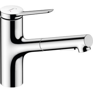 Hansgrohe Zesis M33 - Keukenkraan 150, met uittrekbare sproeikop, EcoSmart, chroom 74810000