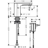 hansgrohe Vernis wastafelkraan elektr. 230v koud water chroom