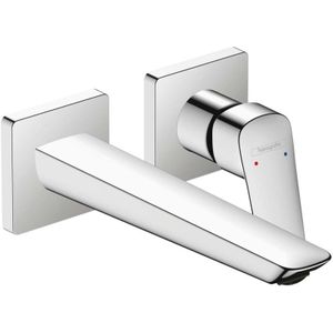 hansgrohe Logis Fine ééngreeps wastafelmengkraan inbouw voor wandmontage voorsprong 20,5 cm chroom