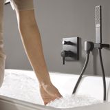 Hansgrohe Finoris afdekset badkraan met hendel mat zwart 76415670