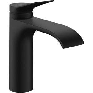 Wastafelmengkraan HansGrohe Vivenis Eengreeps 110 CoolStart Met Trekwaste Mat Zwart