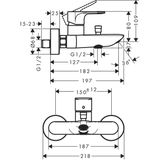Rebris e Badewannenmischer verchromt 72450000 - Hansgrohe