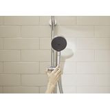 Hansgrohe Pulsify S - Brauseset mit Thermostat, Durchmesser 26 cm, 3 Strahlarten, EcoSmart, schwarz matt 24221670