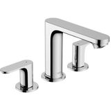 Wastafelmengkraan hansgrohe rebris s 3-gats 110 met trekwaste chroom