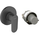 Hansgrohe Vernis Blend afbouwdeel v. inbouw douchekraan incl. inbouwdeel mat zwart 71663670