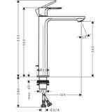 Hansgrohe - Rebris s - Waschtisch-Einhebelmischer, mit Ablauf, CoolStart, EcoSmart, schwarz matt 72590670