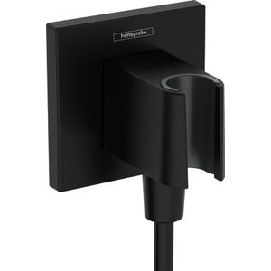 Hansgrohe Fixfit handdouchehouder incl. muuraansluitbocht mat zwart