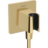 Hansgrohe - FixFit E - Muuraansluitbocht - Polished Gold-optic - Met Handdouchehouder
