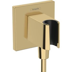 Hansgrohe - FixFit E - Muuraansluitbocht - Polished Gold-optic - Met Handdouchehouder