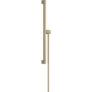 hansgrohe Unica E Puro - Douchestang 65 cm met easy slide douchekophouder en Isiflex doucheslang 160 cm, brushed bronze
