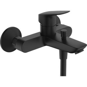 Hansgrohe Logis - Badmengkraan - Mat Zwart - Ééngreeps - Voorsprong Uitloop 194 mm