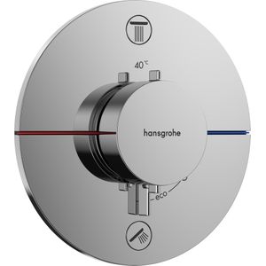Hansgrohe HG ShowerSelect Comfort S Thermostat Unterputz für 2 Verbraucher mit integrierter Sicherungskombination nach EN1717 Chrom, 15556000