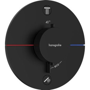 Hansgrohe Showerselect Comfort S inbouw thermostaat 2 uitgangen mat zwart