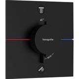 HG ShowerSelect Comfort E - Thermostat mit 2 Auslässen Matt schwarz