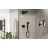 Hansgrohe Showerselect Comfort E inbouw thermostaat 2 uitgangen brushed black chrome