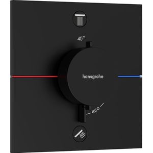 Hansgrohe Showerselect EN1717 Comfort E inbouw thermostaat 2 uitgangen mat zwart