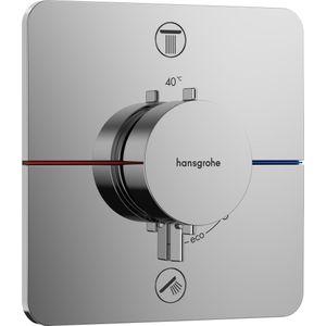 hansgrohe ShowerSelect Comfort Q - Thermostaat inbouw, met veiligheidsblokkering (SafetyStop) bij 40° C, thermostaat voor de douche en badkuip, mengkraan voor 2 functies, chroom