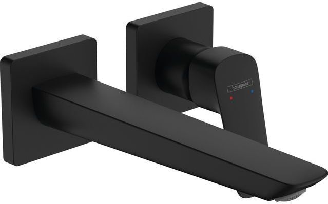 Hansgrohe - Logis - Unterputz-Waschtischarmatur, mit Ablaufgarnitur, 2-Loch-Montage, EcoSmart, schwarz matt 71256670