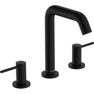 hansgrohe Tecturis S 3-gats wastafelkraan 150 met afvoerplug mat zwart