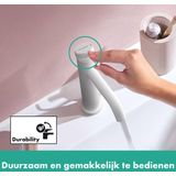 hansgrohe Tecturis S ééngreeps wastafelkraan 110 met trekwaste mat wit