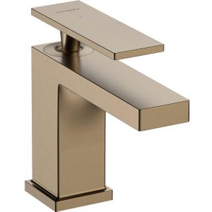 hansgrohe Tecturis E - Wastafelkraan voor koud water zonder afvoer, Toiletkraan met uitloop hoogte 80 mm, Badkamerkraan waterbesparend (EcoSmart+), brushed bronze