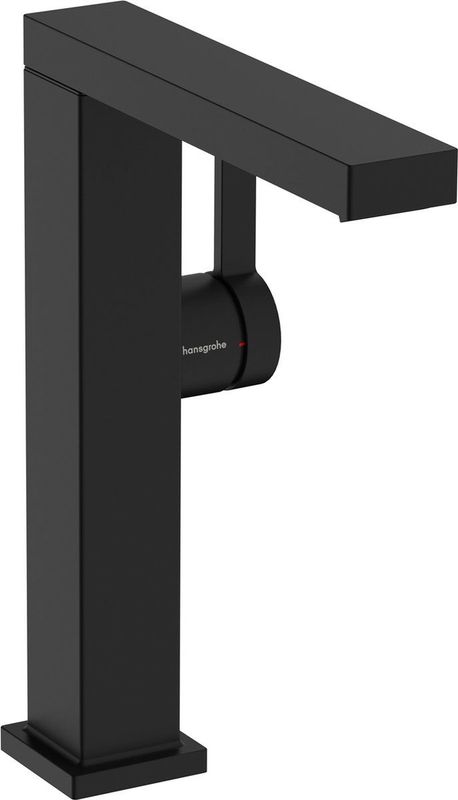 Hansgrohe Tecturis E Wastafelmengkraan - push to open waste - 15.7cm draaibare uitloop - zwart mat 73060670