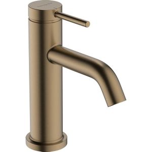 hansgrohe Tecturis S - Wastafelkraan voor koud water zonder afvoer, Toiletkraan met uitloop hoogte 80 mm, Badkamerkraan waterbesparend (EcoSmart+), brushed bronze