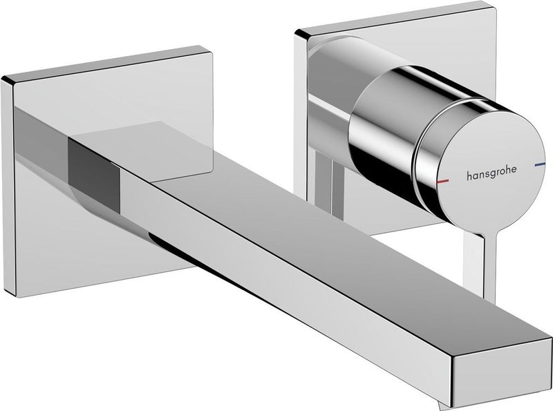 Tecturis e - Unterputz-Waschtischarmatur, mit Ablaufgarnitur, 2-Loch-Montage, EcoSmart, Chrom 73051000 - Hansgrohe