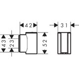 Hansgrohe - Porter Fine - Douchekophouder - Gepolijst Gold Optic - Inclusief Bevestigingsmateriaal