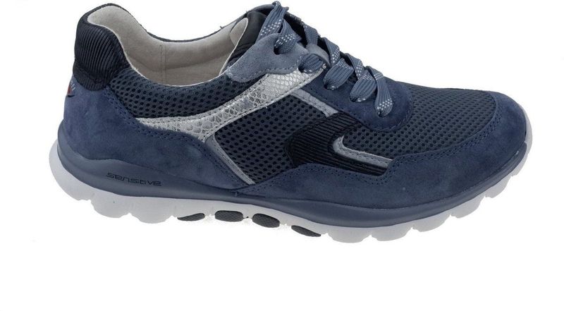 Gabor rollingsoft sensitive 86 964 - dames rollende wandelsneaker - blauw