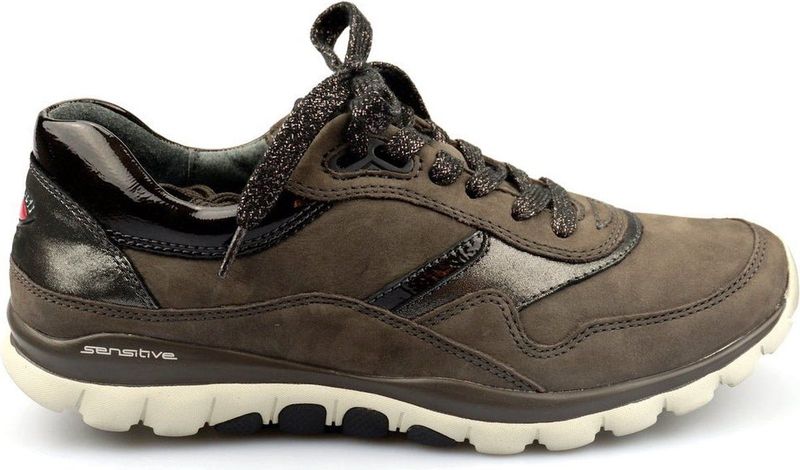 Gabor rollingsoft sensitive 96 967 - dames rollende wandelsneaker - grijs