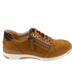 Gabor rollingsoft sensitive 76.973.32 - dames rollende wandelsneaker - bruin - maat 37.5 (EU) 4.5 (UK)