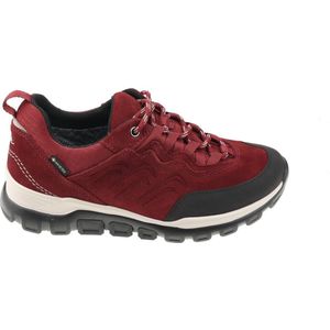 Gabor, Schoenen, Dames, Rood, 37 1/2 EU, Leer, Waterdichte wandelsneaker met Rollingsoft-technologie