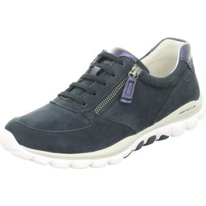 Gabor - Rollingsoft Sneakers - Blauw - Nubuckleer - Rits