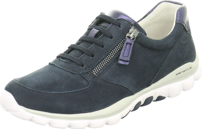 Gabor - Rollingsoft Sneakers - Blauw - Nubuckleer - Rits