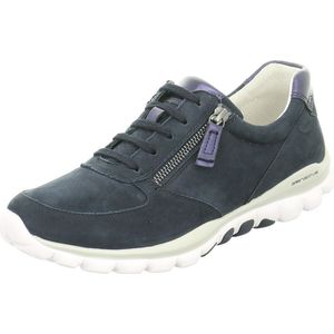 Gabor - Rollingsoft Sneakers - Blauw - Nubuckleer - Rits Sluiting