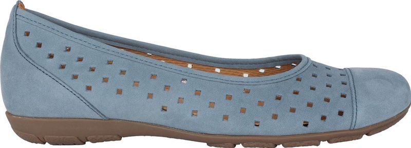 Gabor - Ballerina - Blauw - Nubuckleer