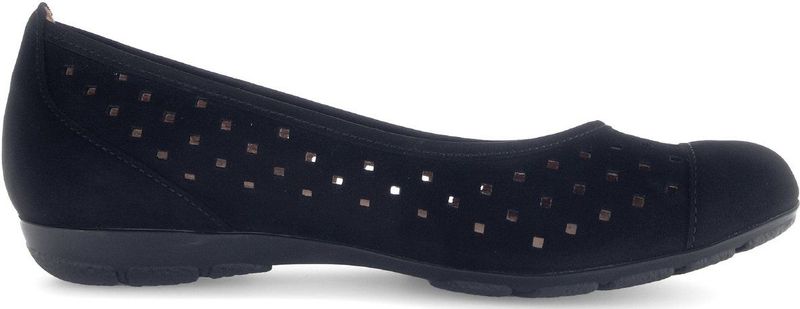 Gabor 64.169.17 - Dames Ballerina - Zwart - Leer