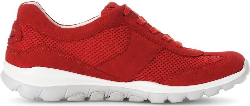 Gabor - Rollingsoft Sensitive - Dames Wandelsneaker - Rood - Flexibele Zool