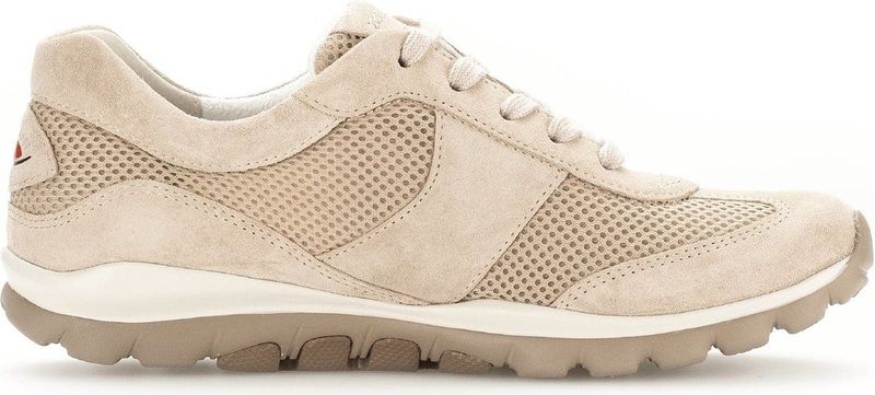 Gabor - Rollingsoft Sensitive - Dames Wandelsneaker - Beige - Lichtgewicht - Flexibele Zool