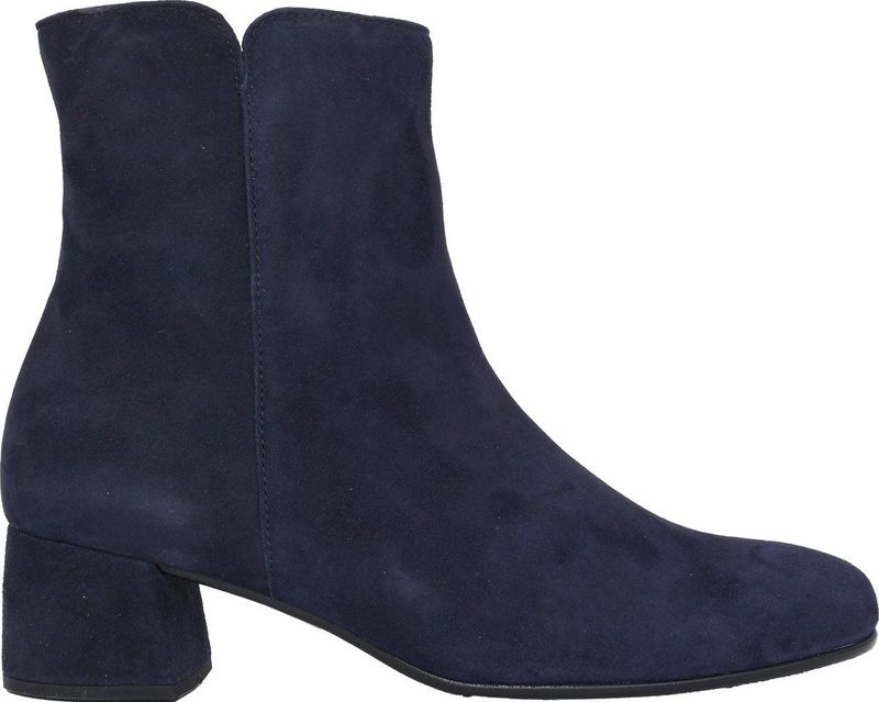 Gabor - Enkellaarsjes - Blauw - Suède - Enkelhoogte - Hakdesign