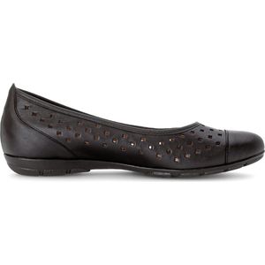 Gabor - Klassieke Ballerina Schoenen - Zwart - Leer