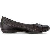 Gabor - Klassieke Ballerina Schoenen - Zwart - Leer