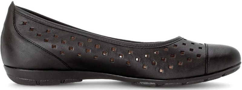 Gabor - Klassieke Ballerina Schoenen - Zwart - Leer