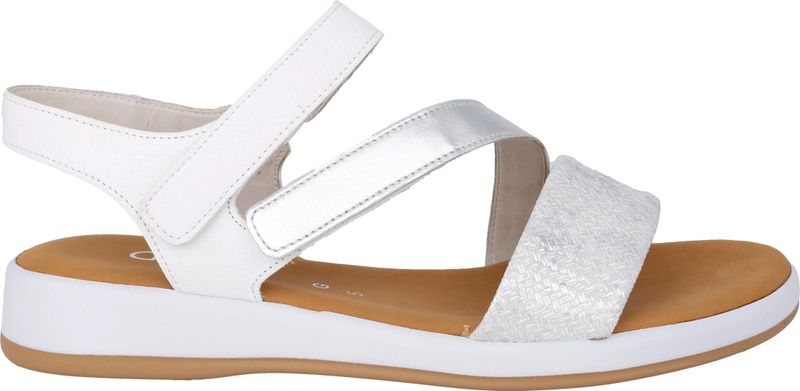 Gabor - Sandalen - Grijs - Leer - Verstelbare Bandjes - Open Teen